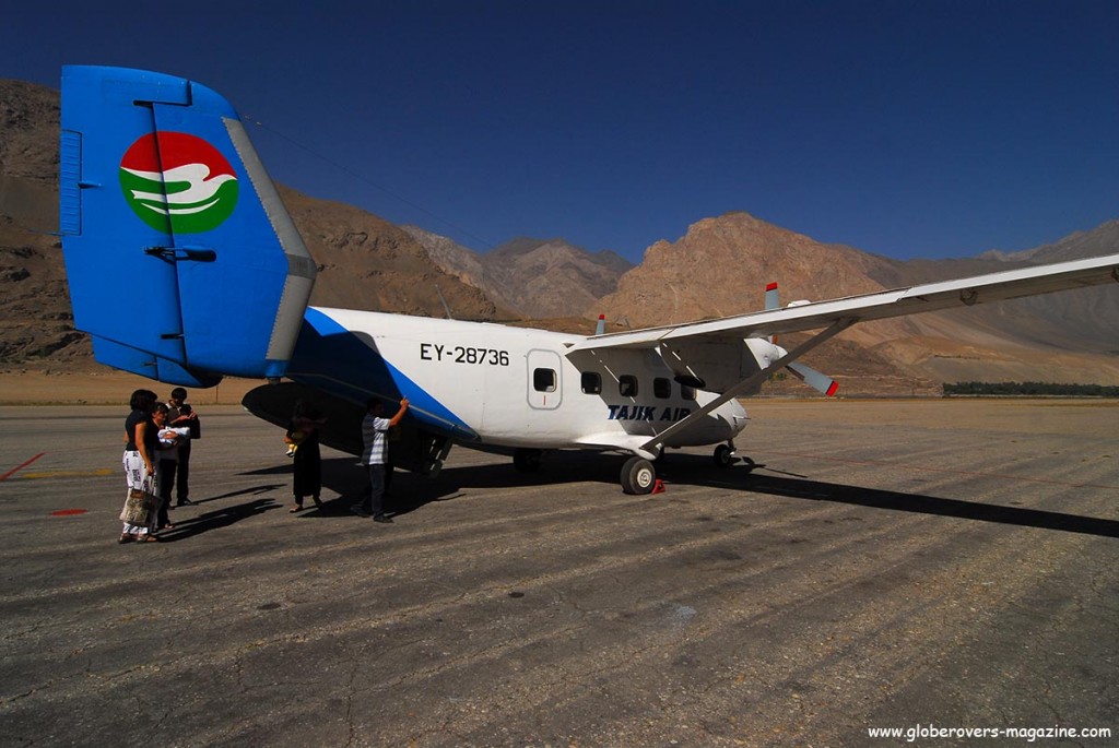 Tajik Air landed from Dushanbe at Khorog airport, Tajikistan