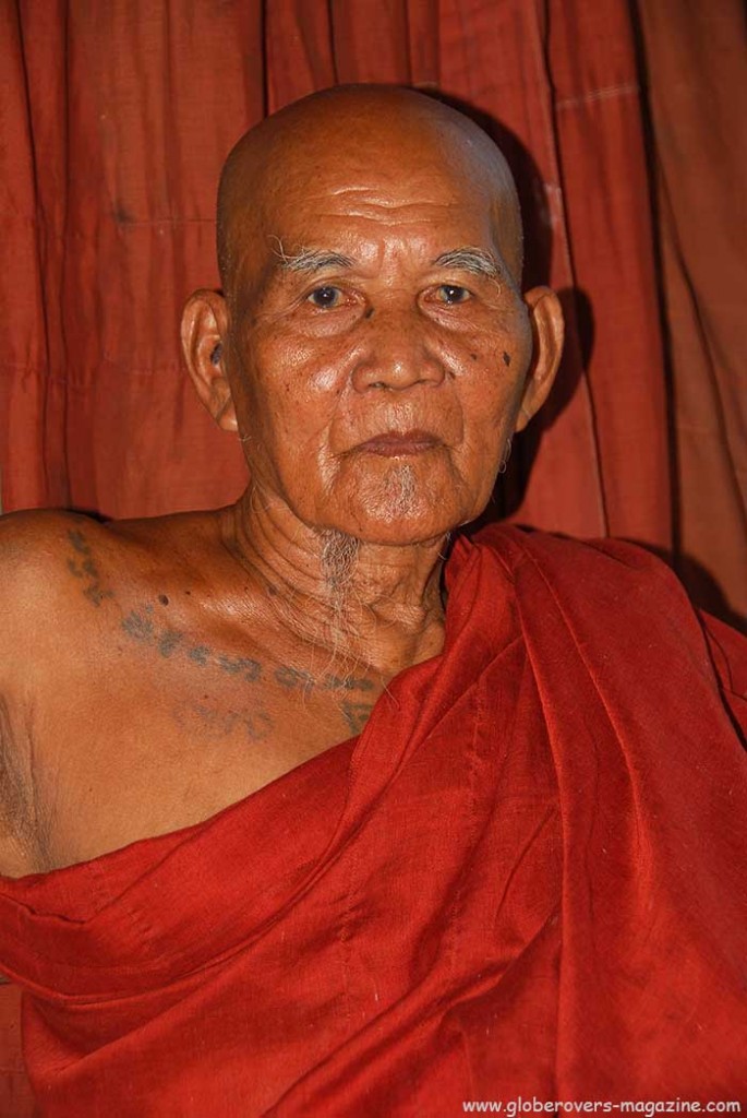 Portraits - Monk at ShweGule Maha Paduma Teaching Monastery, Bago, MYANMAR