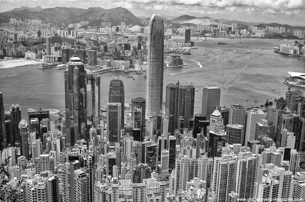 Hong Kong in black and white
