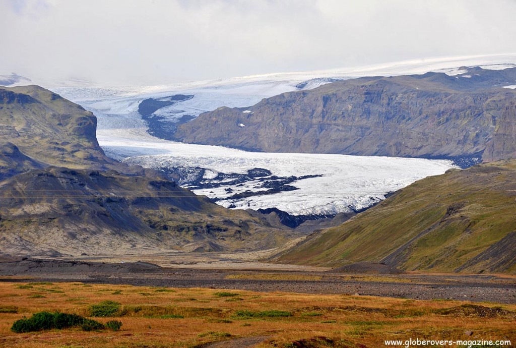 Sólheimajökull (tongue of Mýrdalsjökull Glacier), Iceland Skogafoss, ICELAND