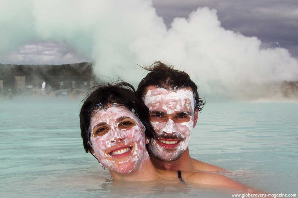 Portraits - German couple in the Blue Lagoon outside Reykjavik, ICELAND