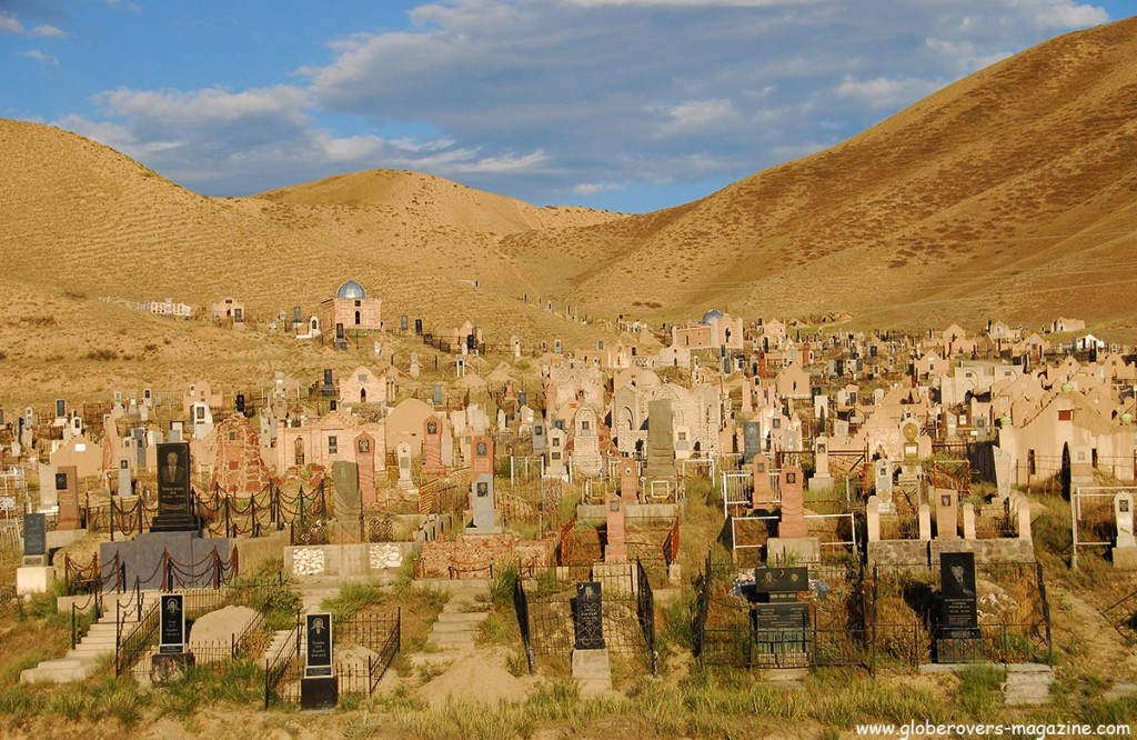 Graveyard outside the town of Naryn, Kyrgyzstan