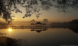 Sunrise at Kan-Thar-Yar Lake, Hpa-An, Myanmar