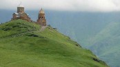 Tsminda Sameba Church near Kazbegi, Georgia