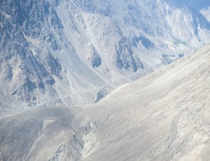 Approaching Gilgit on the flight from Islamabad