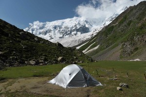 Set up your lonely tent next to Minapin Glacier at Rakaposhi Peak