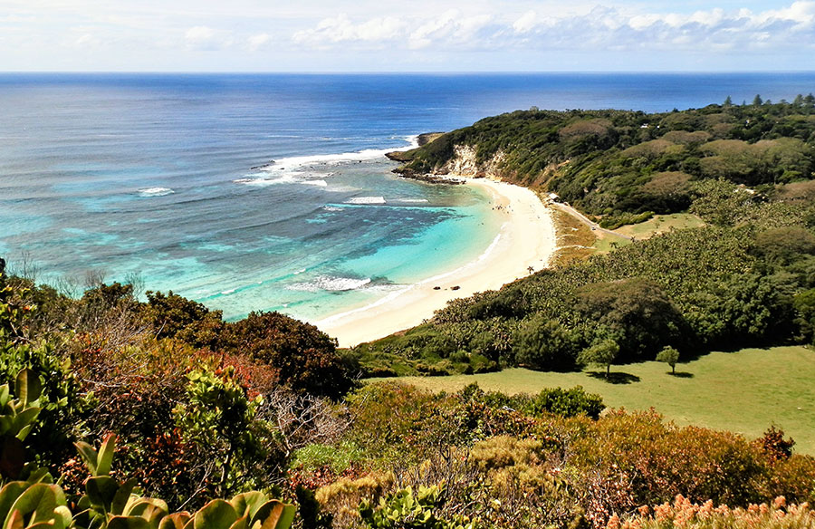 Neds Beach from Malabar Hill, Lord Howe Island.