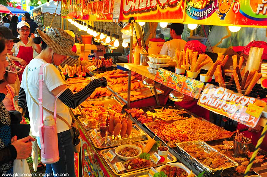 Food at Chatan Festival, Okinawa, JAPAN