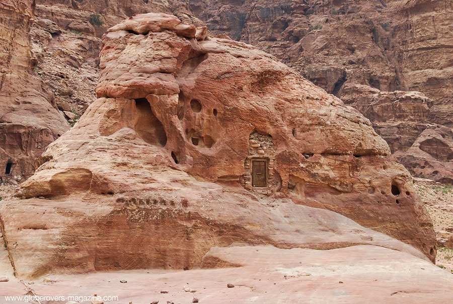 Bedouin people live on outskirts of Petra, Jordan