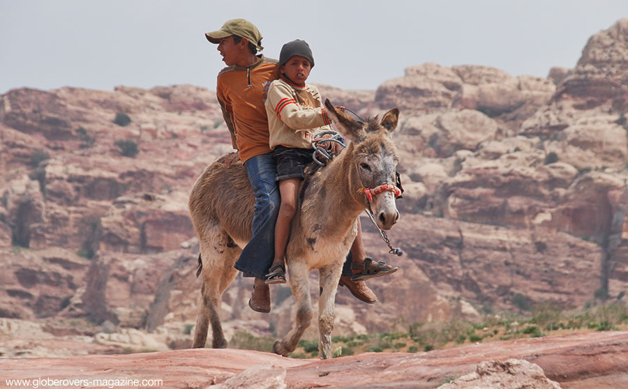 Bedouin people live on outskirts of Petra, Jordan