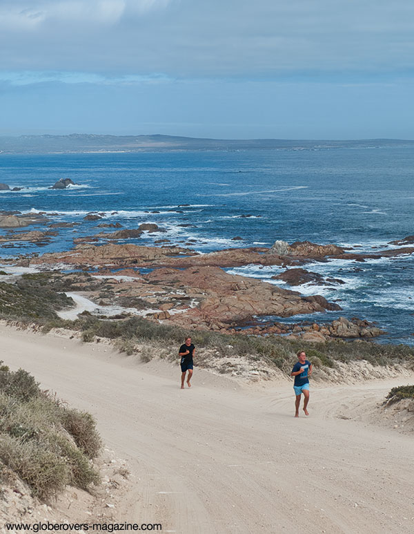Jogging on the road between Paternoster and Tietiesbaai.