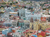 View from the El Pípila statue on a hill, Guanajuato, Mexico