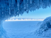 Frozen Lake Baikal, Siberia, Russia